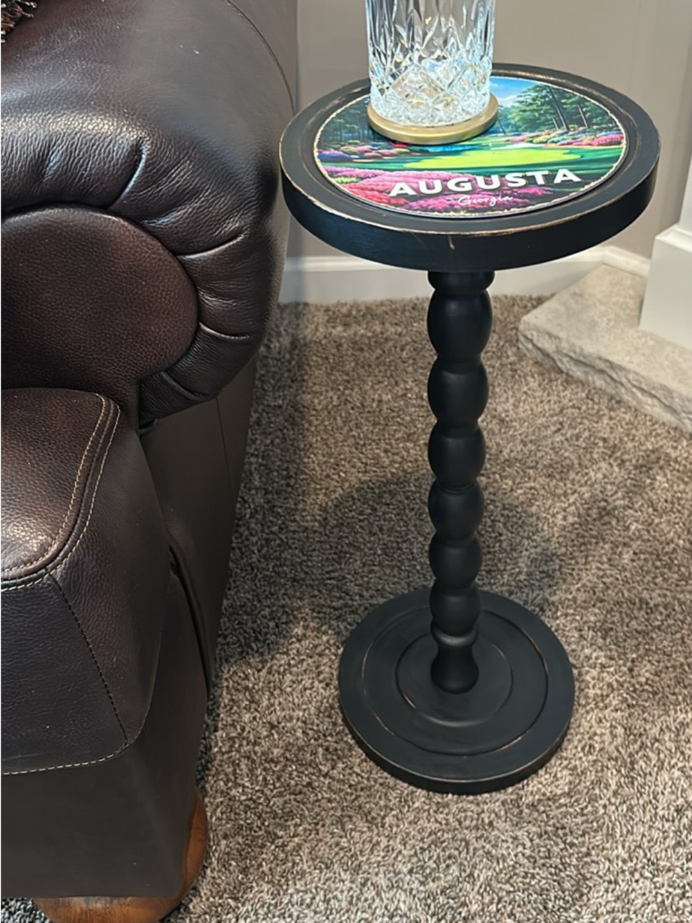 Augusta Georgia Master’s Golf Course Themed Wooden Side Table - Small Table